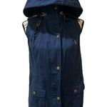 Market & Spruce  Hooded Vest Style Jacket Navy Color Adj Waist  New W/Tags Sz Sm Photo 1