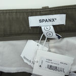 Spanx  Shorts Womens Large Green Stretch Twill Chino High Waist Preppy Travel Photo 4