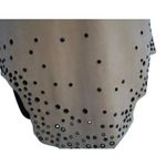 Donald Pliner Tan Suede Leather Top Nail Head Embellished Tunic V Neck $995 NWT Size M Photo 3