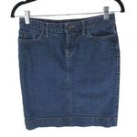 Banana Republic  Womens Denim Pencil Skirt Stretch Pockets 0P Photo 0