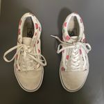 Vans Old Skool Strawberries π True White Canvas Leather Lace-Up Sneakers $79 VGUC Wmn 5 Rare HTF Photo 2