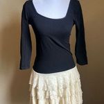 Bebe Y2K black and cream faux skirt ruffle dress | small Photo 0