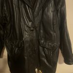 Stratojac Black Biker Oversized Moto Biker Leather Jacket Womens Size Medium Photo 1