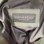 LEATHER CULT Renee Leather Shirt Dress Spanish Green Photo 4