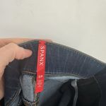 Spanx  Cropped Flare Jeans Medium Wash Pull On Stretch Raw Hem Womens Small Photo 6