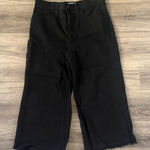 Madewell  Black Denim Women’s High rise Wide Leg crop Pants Size 32 Photo 0