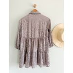 Anthropologie | NWOT Maeve Bettina Sequin Tiered Shirt Mini Dress Silver | XSP Photo 11