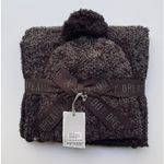 Barefoot Dreams  Pom Pom Beanie and Scarf Set Cozychic Espresso Cocoa NEW Photo 0