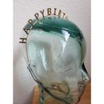 Happy Birthday Gold Tone Metal Headband Tiara Crown Adult One Size Sturdy Photo 1