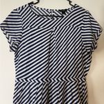 J.Crew  Blue and White‎ Striped Mini Dress Size 8 Photo 1