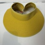 Boardwalk Style Women’s Sun Visor Wide Brim Yellow Woven Adjustable 50 UPF NWT Photo 1