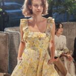 Zimmermann NWT  Floral Cream and Yellow Mini Dress size 4 Photo 0