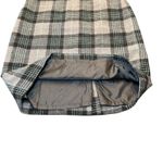 Talbots  Plaid Mini Skirt Womens Size 8 Black Gray Wool‎ Blend Photo 3