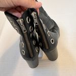 Musse & Cloud  Black Leathet Studded Ankle Boots Heels Womens 6.5 Fall Classic Photo 3