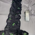 Aritzia Wilfred Luella smocked mini dress in a black with green leaf print Photo 5