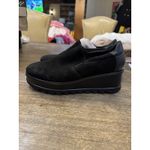 Cordani Amaya Black Suede Size 39 US 8.5 Slip On Wedge Loafer Lug Sole Photo 4