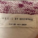 Brownie Pink Metallic Knit Side Slit Skirt Size XS Photo 2