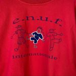 Vintage 90’s e.n.u.f. Internationale Red Oversized Sweatshirt Red Size M Photo 4