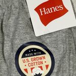 Hanes Shorts Women's Large Gray Jersey Front Pockets Elastic Waist Drawstring Photo 1