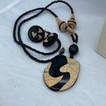 Vintage 80’s90’s necklace earrings set Black Photo 1