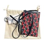 Lanvin Red & Blue Crossbody Leather Phone/Card Holder Bag Photo 1
