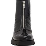 Katy Perry  Combat Boot Square DAARLING Wrinkle Black Leather Front Zip Black 5.5 Photo 4
