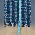 AQUA  Bloomingdales Tweed Fringe Blue Yan Metallic Blazer Size Small  2110 Photo 6