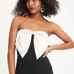 VICI Black Dress With White Satin Bow Photo 4