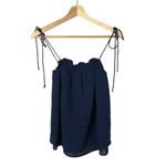 J.O.A. Clue Me In Navy Blue Tie Strap Tank Top XS Photo 3