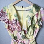 Danny & Nicole Womens Midi Fit & Flare Dress Yellow Dandelion Ruffled Photo 4