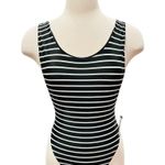 Aerie American Eagle Super Scoop Striped One Piece Black Size Medium Photo 5