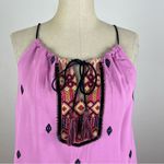Anthropologie Vanessa Virginia Lilac Anayet Embroidered Tank Top Photo 3