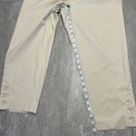 Talbots SZ 10P Perfect Crop Tan/Beige 3 Button Detail, Stretch, Summer Vacation Photo 3