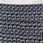 Tory Burch Darren Navy Blue and White Cotton Tweed Pencil Skirt Size 2 Photo 1