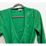CAbi Cocktail Kelly Green Cardigan Button Wrap Closure Size Small Business Photo 4