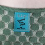 H.I.P. Vintage Women’s Green Polka Dot Mesh Top Size Medium Photo 2