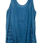 Free People Intimately  size XS blue sleeveless loose‎ blouse with ruffle detail Photo 0