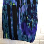 Marciano  100% silk cap sleeve mini dress women’s size 0 blue black purple Photo 3