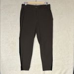 Athleta  Brooklyn Ankle Pant Brown Houndstooth Black Side Stripe Womens Size 8 Photo 6