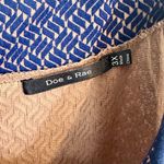 Doe & Rae  Geometric Blue Sleeveless Fit & Flare Knee Length Dress - Size: 3X Photo 1