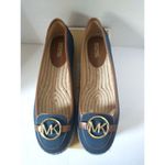 Michael Kors New! MK Logo Lillie Espadrille Flats Shoes Navy Blue Size 8 Photo 2