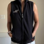 Harley Davidson Harley-Davidson ZIPS Mackinaw City Michigan Zip Up Black Fleece Vest Size M Photo 8