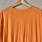 Piko  1988 Light Orange Bamboo V-Neck Cap Sleeve Flowy T-Shirt S Photo 3
