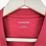 Coach Women’s Signature Logo Cropped Boxy Crew Neck T-Shirt | Size XS | Red Photo 2