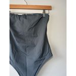 Aritzia Babaton Charcoal Contour Strapless Tube Thong Bodysuit Top Size Medium Photo 2