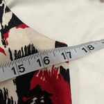 Esley  Anthropologie Floral Cotton A-Line Sleeveless Dress Red Size Medium Photo 4