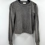Anthropologie T.la Washed Grey Pull Over Sweatshirt Size Small Photo 0
