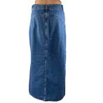Madewell Women's Blue High Waisted Slit Straight Midi Denim Jean Skirt Size 26 Photo 2