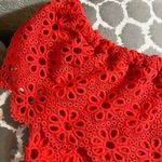 Jack by BB Dakota Women’s One Shoulder top by Red Ruffled Puff Sleeve Top Photo 6