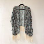 l*space L* Zanzibar Kaftan Swim Cover in Blue Beige One Size Photo 2